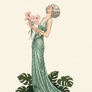 Monstera-blätter Und Das Gepunktete Kleid
