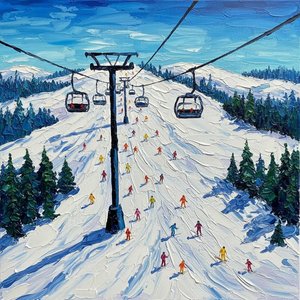 Vzpon V Cerulean: Monumentalna Impasto Študija Alpske Osamljenosti In Svetlobe