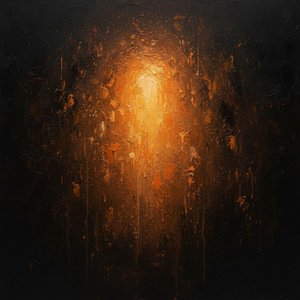 Eternal Ember: A Singular Radiance Emerging From The Obsidian Void — David Moreau