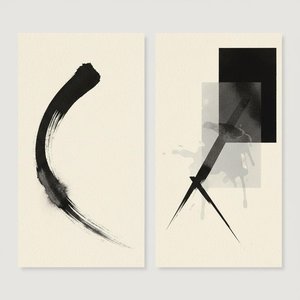 Equilibrio Monolitico: Uno Studio Singolare Di Inchiostro, Gravità E Tensione Geometrica — Laurent Fabre