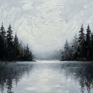 Silenzio Etereo: Uno Studio Monocromatico Di Nebbia E Ombre Simmetriche