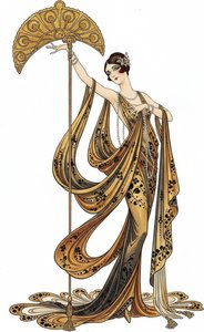Gilded Silks And Charcoal Filigree In Elongated Form — Valentin Laurent De Courcey