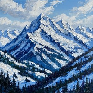 Vetta Azzurra Monolitica: Uno Studio Scultoreo Di Gelo Eterno E Ombre Alpine
