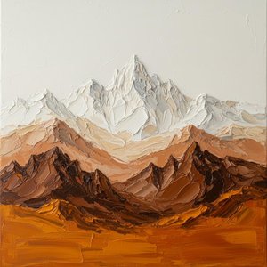 Monolithic Ochre Ridges: A Sculptural Study Of Eternal Mountain Majesty — David Moreau
