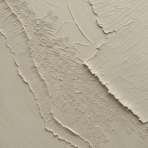 طبقات متجانسة باللون الكريمي: دراسة تأملية في الضوء والـ Impasto العضوي