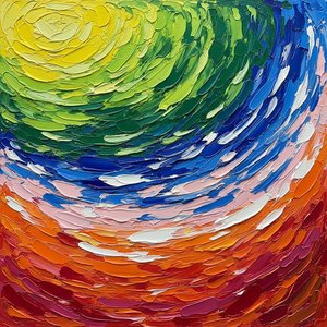 Chromatický Vortex: Zářivá Symfonie Impastového Pohybu A Spektrálního Světla