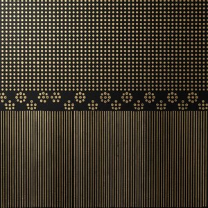 Triptych Of Gold Geometry: Structured Echoes On Obsidian Fields — Laurent Fabre