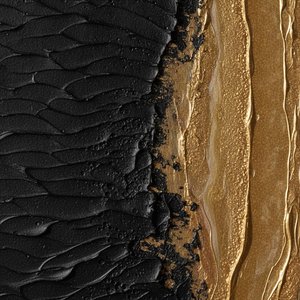 Vergoldete Brüche Innerhalb Des Obsidian-grates