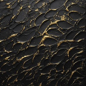 Gilded Obsidian Veins: A Monumental Study In Rhythmic Gold And Charcoal Chaos — David Moreau