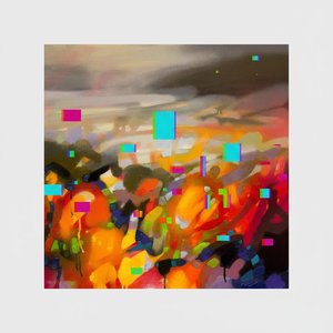 Ethereal Fractures of a Dissolving Horizon in Crimson and Digital Light