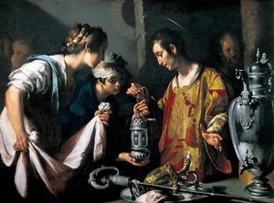 St. Lawrence Distributing The Riches Of The Church — Bernardo Strozzi