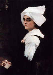 Portrait Of Brittany Girl — Pascal-adolphe-jean Dagnan-bouveret
