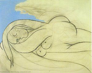 Lying female nude