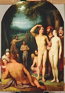 Le Bapteme Du Christ (petite Version) — Cornelis Cornelisz Van Haarlem