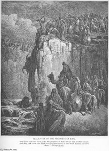 İlyanın Vaahların Öldürülmesi — Gustave Doré