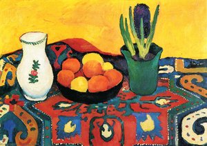 Still Life Hyacinths Carpet — August Macke