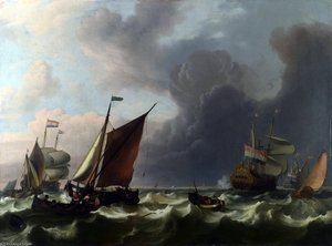 Dutch Men-of-war Off Enkhuizen — Ludolf Backhuysen I