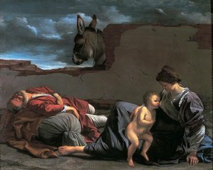 Rest On The Flight To Egypt — Orazio Gentileschi