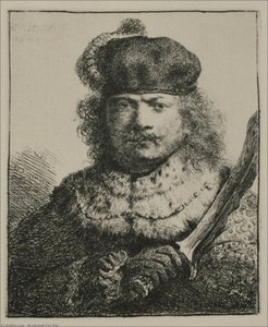 Rembrandt with a Drawn Saber