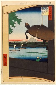 Mannen Bridge, Fukagawa (fukagawa Mannenbashi), No. 56 From One Hundred Famous Views Of Edo — Utagawa Hiroshige