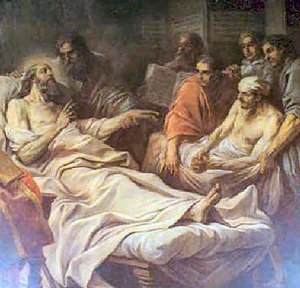 Life Of St Augustine The Death Of St Augustine (detail) — Charles-andré Van Loo