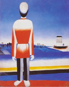 Mann Im Suprematistischen Landschaftsbild — Kasimir Sewerinowitsch Malewitsch