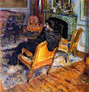 The Gilded Chair, Madame George Feydeau And Her Son — Жан Едуар Вијар