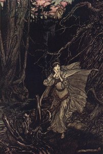 Soon She Was Lost To Sight In The Danube — Arthur Rackham