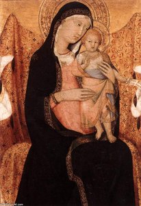Virgin And Child (detail) — Lippo Memmi