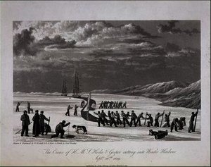 The Crews Of H.m.s. Hecla ^ Griper Cutting — William Westall
