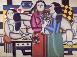 Kolme Naista Kukilla — Fernand Léger