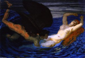 Wind And Waves (unfinished) — Franz Ritter Von Stuck