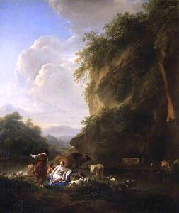 Landscape With Nymphs And Satyrs — Nicolaes Pietersz Berchem