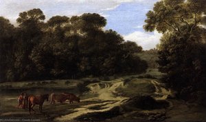 Sentiero Nel Bosco Con Pastori E Gregge — Claude Lorrain (claude Gellée)
