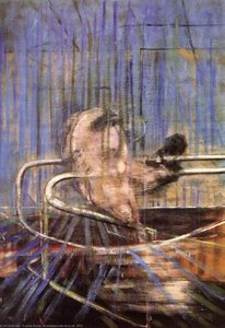 Uomo Sdraiato Nudo Su Una Rotaia, 1952 — Francis Bacon