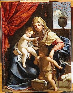 La Vierge, L'enfant Jesus Et Saint Jean Baptiste — Guido Reni