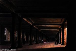 Colonnade Under Trinity College Library — William Westall