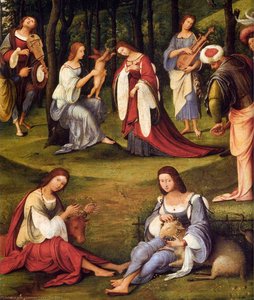 Court Of Isabella D'este (detail) — Lorenzo Costa (the Elder)