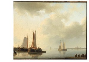 Shipping At Anchor In A Calm
