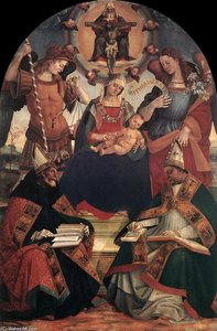 The Trinity, The Virgin And Two Saints — Лука Сињорели