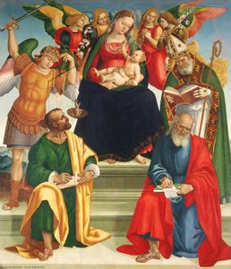Madonna And Child With Saints And Angels — Luca Signorelli