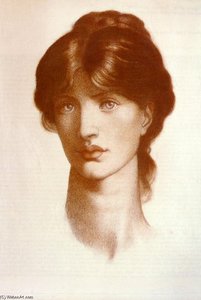 Estudio Para Una Visión De Fiammetta — Dante Gabriel Rossetti