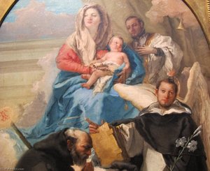Madonna Col Bambino E Tre Santi — Giandomenico Tiepolo