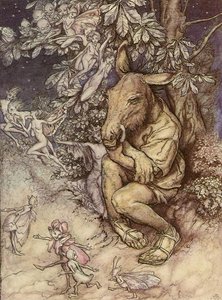 A Midsummer Night's Dream Bottom And Titania — Arthur Rackham