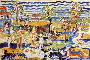 Composición Decorativa — Maurice Brazil Prendergast