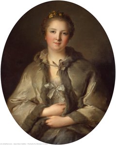 Portrait Of A Woman In Grey — Marc Nattier
