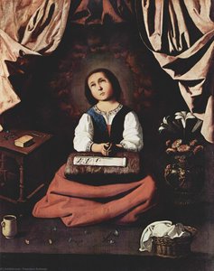 The Young Virgin — Francisco De Zurbarán