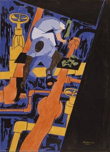 Painting The Bilges — Jacob Lawrence