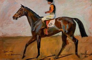 Studie Des Fülllings Des Königs, 'sun Chariot', Beckhampton — Sir Alfred James Munnings