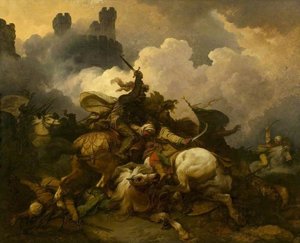 The Battle Between Richard Coeur De Lion And Saladin In Palestine — Philip James De Loutherbourg